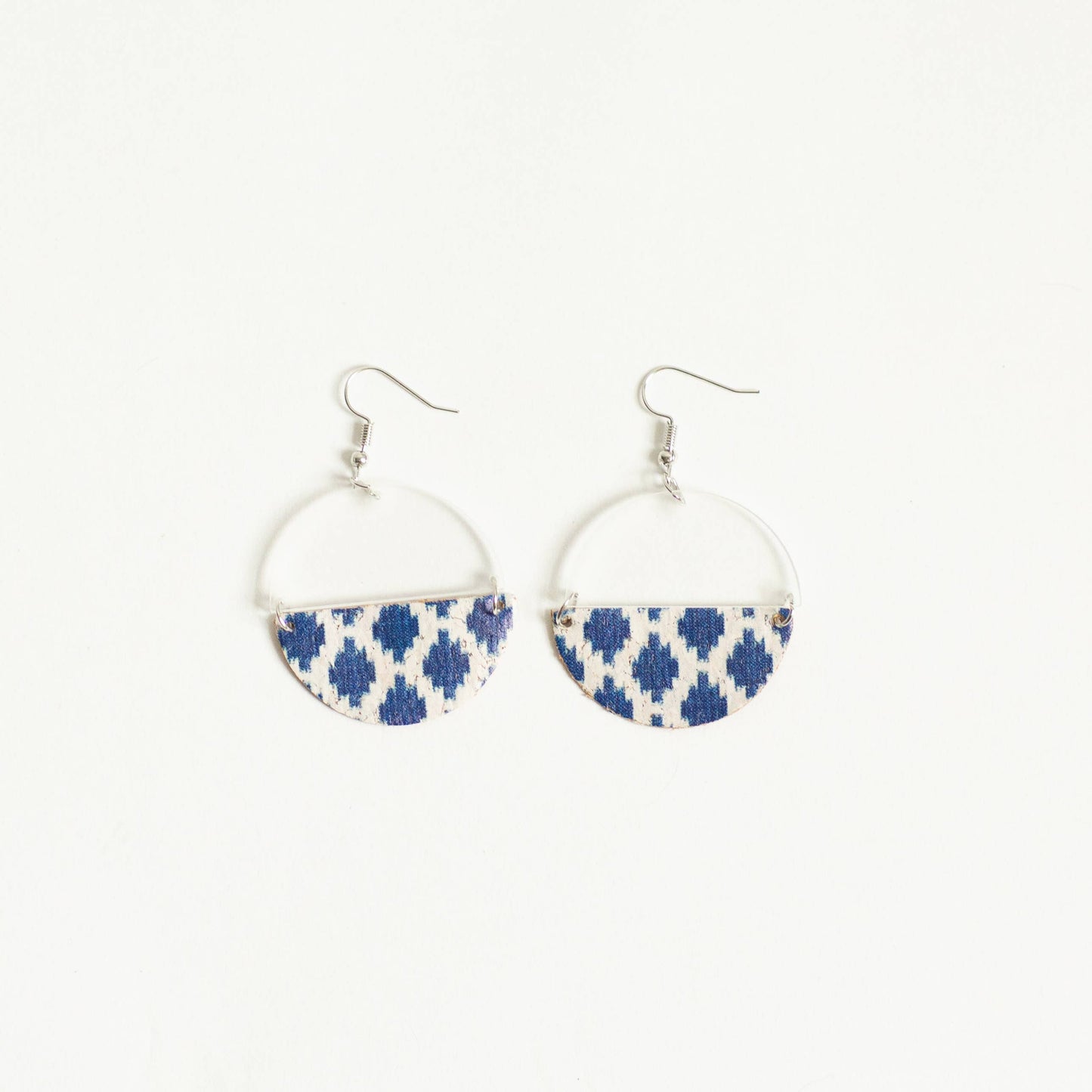 Lily Earring - Blue Ikat